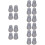 20Pcs Grey Replacement for Stethoscope Durable and Universal 8