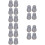 20Pcs Grey Replacement for Stethoscope Durable and Universal 9