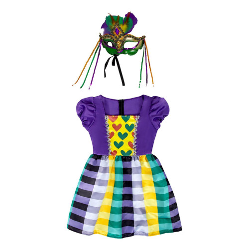 Halloween kinder carnavalsjurk paars M 2