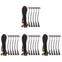 4Sets Durable ABS Lights Car Front Grille Multi-Color Kit