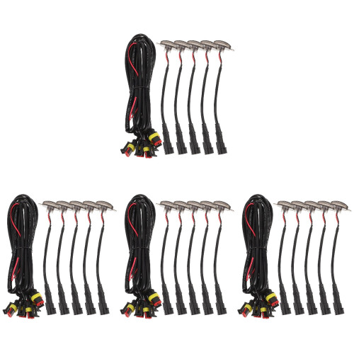 4Sets Durable ABS Lights Car Front Grille Multi-Color Kit