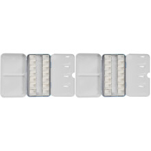 2Pcs Metal Art Paint Box Grey Storage Case for Watercolor Pigments