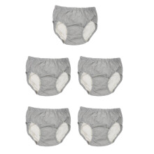 5Pcs High Absorption Grey Cotton Reusable Adult Diapers for Home Care