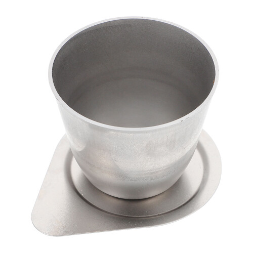 2Pcs Practical Iron Crucible Dish Silver with Lid for Laboratory Use 1