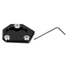 Rehausse de béquille latérale pour moto, plaque d'extension de béquille en alliage d'aluminium haute résistance, résistant aux intempéries et