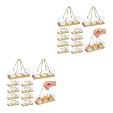 20Pièces Boîtes À Gâteaux Dorées, Rangement Pratique Pour Boulangerie