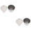 2Pcs Practical Iron Crucible Dish Silver with Lid for Laboratory Use 6