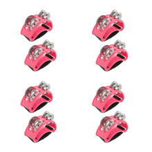 8Pcs Kids Foot Tambourines Pink Rhythm Bells Music Enlightenment Toy