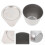 2Pcs Practical Iron Crucible Dish Silver with Lid for Laboratory Use 9