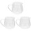 3Pcs Clear Glass Coffee Creamer Pitcher Multi-Use Milk Pourer Jar 1
