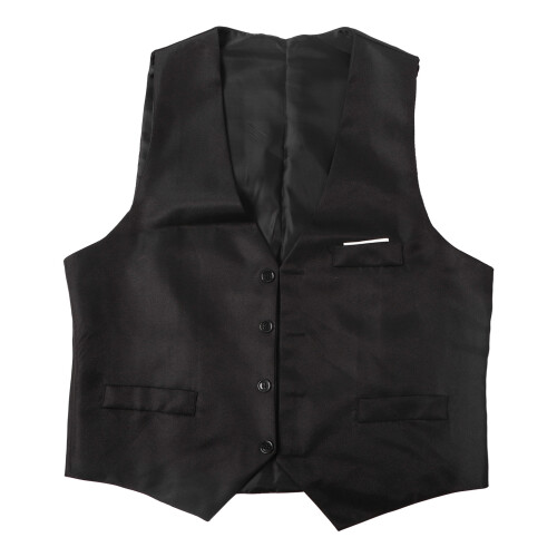 Γιλέκο Tuxedo με V-Neck για άνδρες, Casual γιλέκο κοστουμιού με τσέπη στο στήθος σε