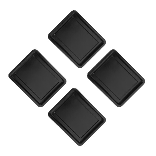 4Pcs Non-Stick Enamelware Baking Pans for Cakes Meat Roast Kitchen Use