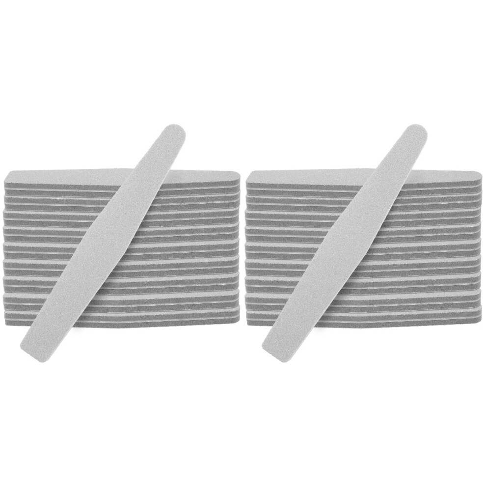Happyyami 20Pcs Grey Double-Sided Square Nail Files Professional Nail File Block