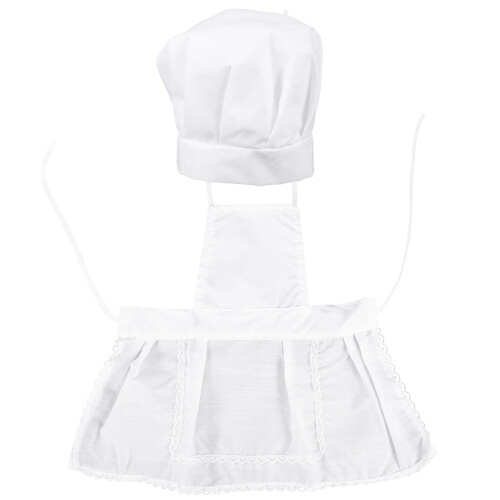 6Sets Girl Kitchen Baking Apron with Hat Pocket for Role Playing