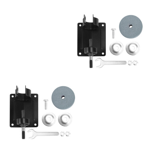 2Sets Electric Drill Bracket Support Grinding Head Metal Black