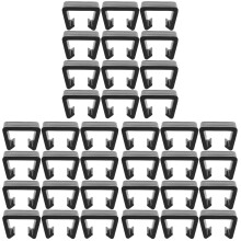 36Pcs Easy Install Outdoor Patio Wicker Sofa Fastener Clips Black