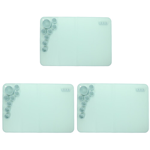 3Pièces Tapis Silicone Bleu Durable Pour Peinture Résine