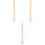 3Pcs Practical White Wood Striker Mallet for Singing Bowls 3
