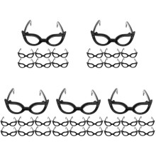 500Pcs Doll Glasses 1/6 Scale Black for Children's Crafts