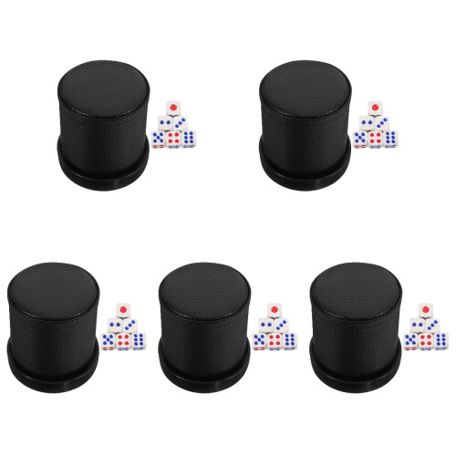 5Sets Durable ABS Shaker Cups Portable Rolling Game Holder
