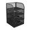 3-Drawer Metal Mesh Desk Organizer - Black 2