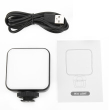 Color Temperature Adjustment Long Battery Life Detachable Clip Cold Shoe Mount Adjustable Brightness For Teleconferences Photography Live Streaming