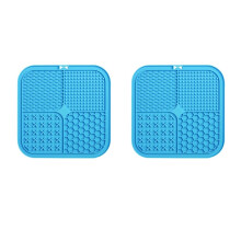 2X Lick Mat for Dogs, Food-Grade Silicone Dog Lick Mat As Dog & Cat Slow Feeder, Dog Licking Mat with Suction Cups