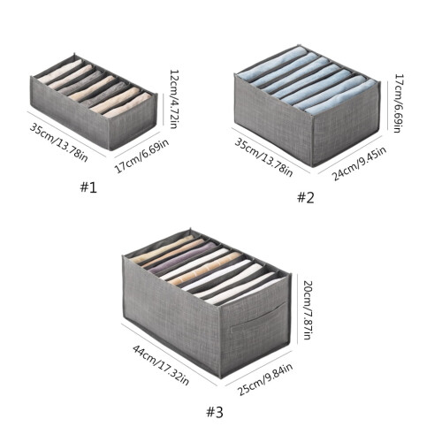 Boîte de rangement pour pantalons pliable à plusieurs compartiments 2