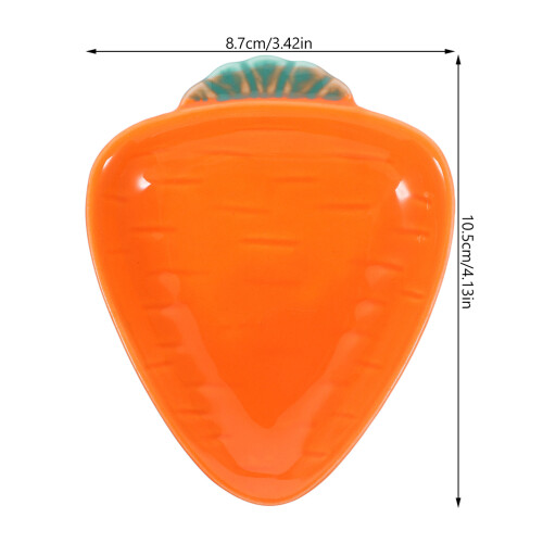 2Pcs Handpainted Orange Carrot Ceramic Side Dishes for Sauce Serving 2