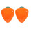 2Pcs Handpainted Orange Carrot Ceramic Side Dishes for Sauce Serving 11