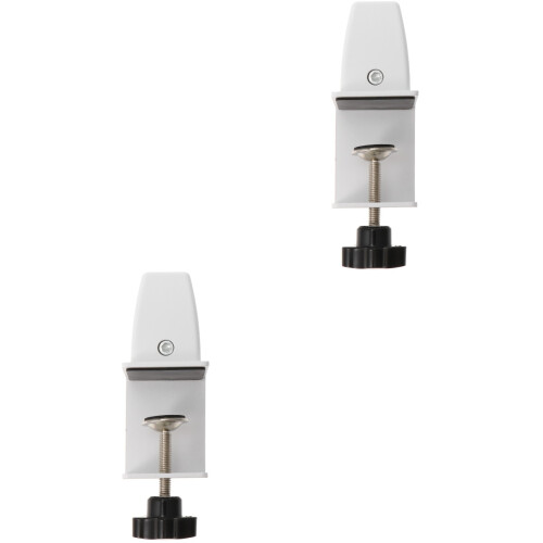 2Pcs Table Partition Clips Silver Wear-Resistant Adjustable Clamps 2