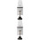 2Pcs Table Partition Clips Silver Wear-Resistant Adjustable Clamps 5