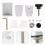2Pcs Table Partition Clips Silver Wear-Resistant Adjustable Clamps 8