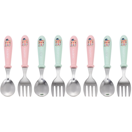 4Sets Practical Baby Learning Tableware Fork and Spoon for Toddlers 1