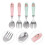 4Sets Practical Baby Learning Tableware Fork and Spoon for Toddlers 8