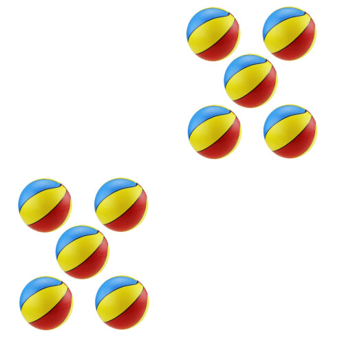 10Pcs Inflatable PVC Beach Balls Assorted Color for Pool and Beach Fun 2