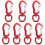 7Pcs Red Practical Quick-Hanging Buckle Multifunctional Key Chain 2