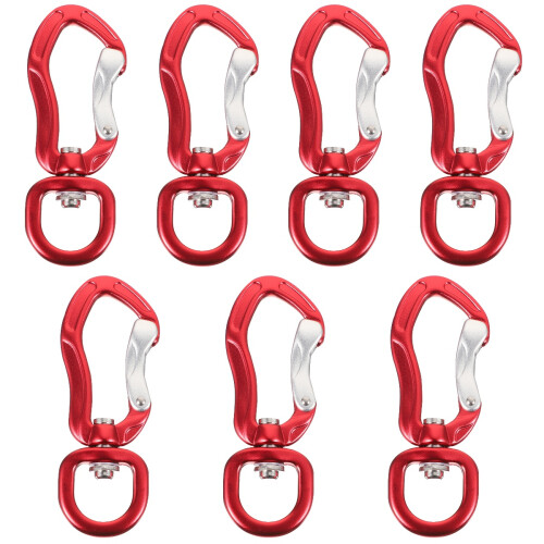 7Pcs Red Practical Quick-Hanging Buckle Multifunctional Key Chain 2
