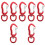 7Pcs Red Practical Quick-Hanging Buckle Multifunctional Key Chain 5