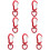 7Pcs Red Practical Quick-Hanging Buckle Multifunctional Key Chain 6