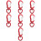 7Pcs Red Practical Quick-Hanging Buckle Multifunctional Key Chain 8