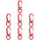 7Pcs Red Practical Quick-Hanging Buckle Multifunctional Key Chain 9