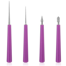 4Pcs Diamond Tipped Bead Reamer for Jewelry Making Beading Hole Enlarger Tool for Glass Plastic Metal Wood Beads