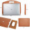 Dames laptoptas set waterdicht leer 2-delig 4