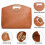 Dames laptoptas set waterdicht leer 2-delig 5