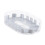 Rotating Condiment Holder, Rectangular Fridge Organizer, Non Skid Beverage Cans Bins Spice Storage Rack for Kitchen, Cupboard Clear White 2
