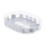 Rotating Condiment Holder, Rectangular Fridge Organizer, Non Skid Beverage Cans Bins Spice Storage Rack for Kitchen, Cupboard Clear White 3