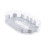 Rotating Condiment Holder, Rectangular Fridge Organizer, Non Skid Beverage Cans Bins Spice Storage Rack for Kitchen, Cupboard Clear White 4
