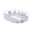 Rotating Condiment Holder, Rectangular Fridge Organizer, Non Skid Beverage Cans Bins Spice Storage Rack for Kitchen, Cupboard Clear White 5