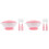 2Ensembles Bols Rose Avec Grande Surface Anti-Renverse 2